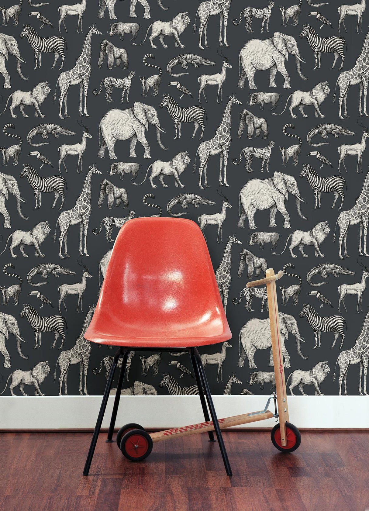 Brewster Home Fashions Kenji Safari Navy Wallpaper