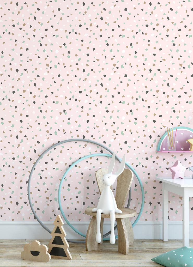 Brewster Home Fashions Ona Terrazzo Pink Wallpaper