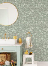 Brewster Home Fashions Willa Dots Moss Wallpaper