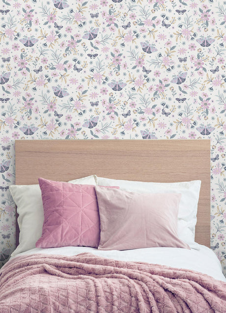 Brewster Home Fashions Zev Butterfly Pink Wallpaper