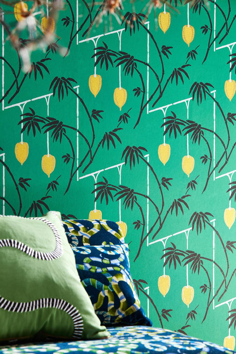 Harlequin Kimiko Majorelle/Clementine Wallpaper
