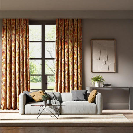 Harlequin Calathea Amber Light/Brazilian Rosewood/Pomegranate/Shiitake Fabric