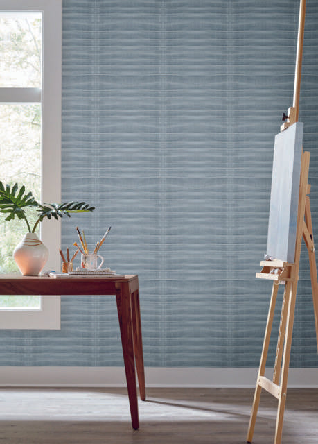 York Blue Grey Stone Blue Wallpaper