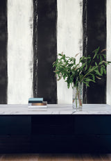 York Black Ink Wash Black Wallpaper