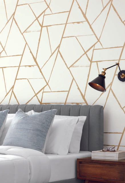 York Gold Metallic Intersect Gold Metallic Wallpaper