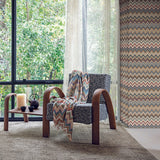 Missoni Happy Zig Zag Green/Brown Wallpaper
