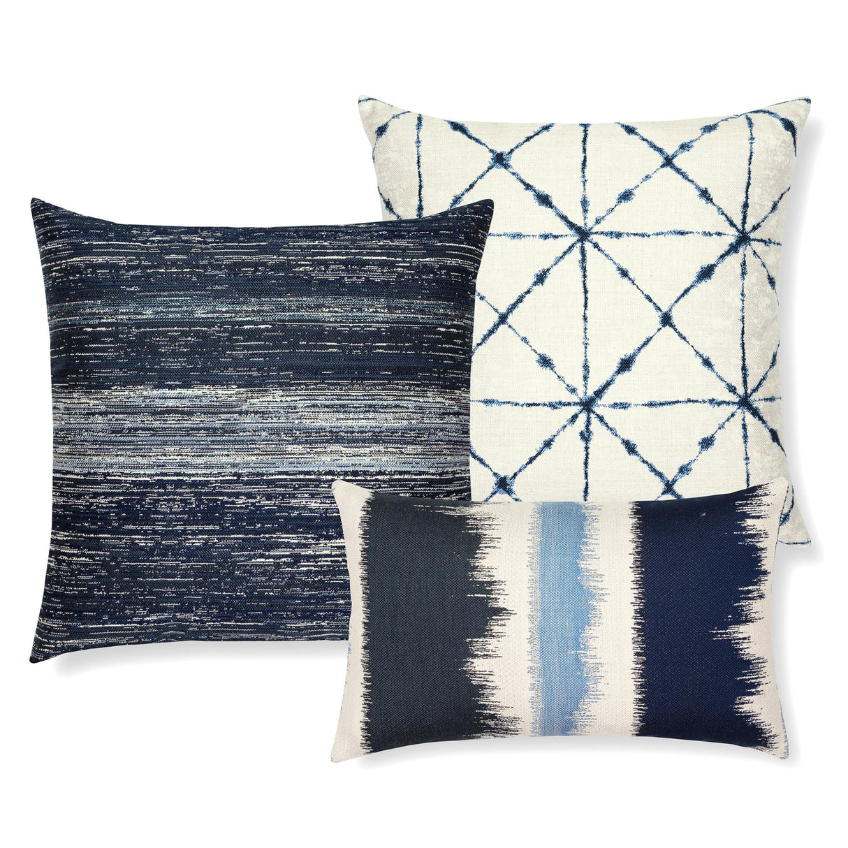 Elaine Smith Textured Indigo Blue Pillow