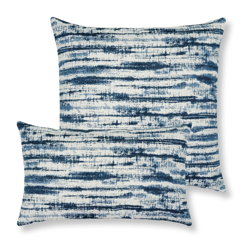 Elaine Smith Linear Indigo Lumbar Blue Pillow