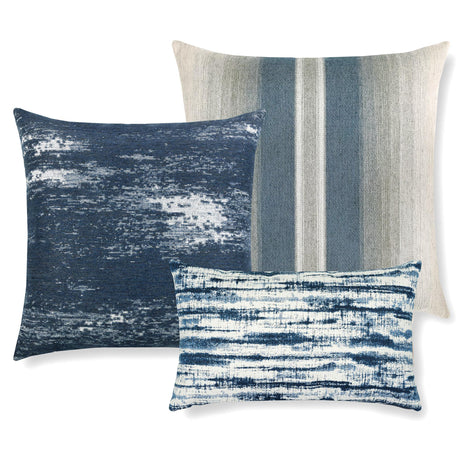Elaine Smith Linear Indigo Lumbar Blue Pillow