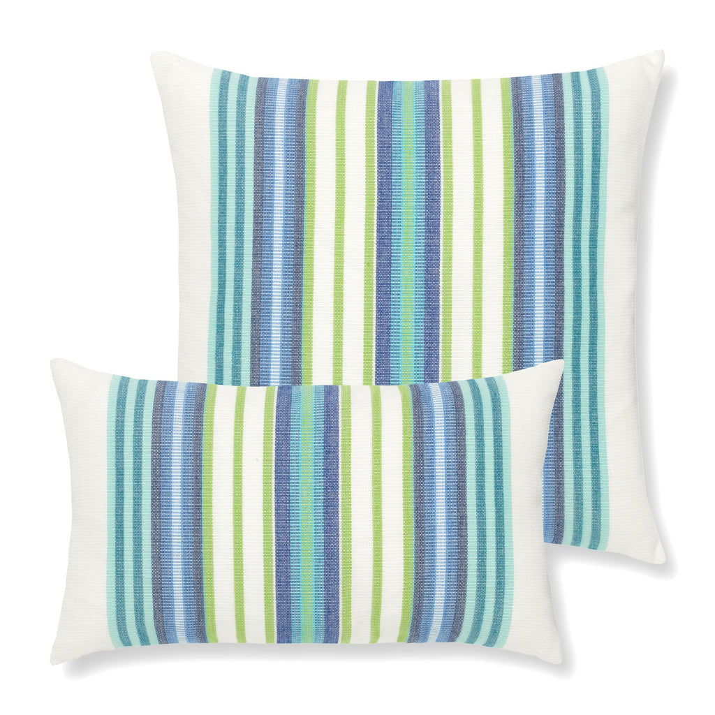 Elaine Smith Summer Stripe Blue Pillow
