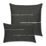 Elaine Smith Micro Fringe Carbon Gray Pillow