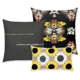 Elaine Smith Micro Fringe Carbon Gray Pillow