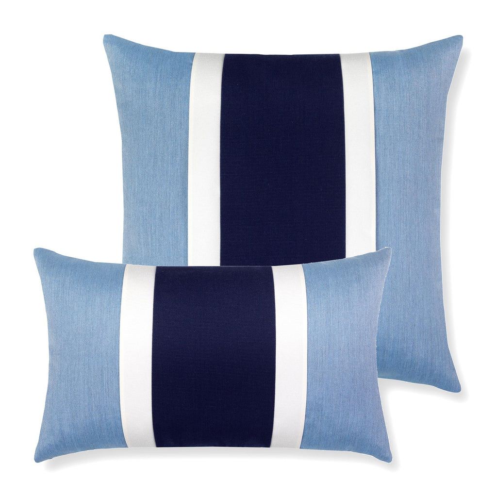 Elaine Smith Nevis Lumbar Blue Pillow | DecoratorsBest