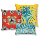 Elaine Smith Chameleon Lagoon Yellow Pillow