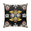 Elaine Smith Honey Bee Black Pillow