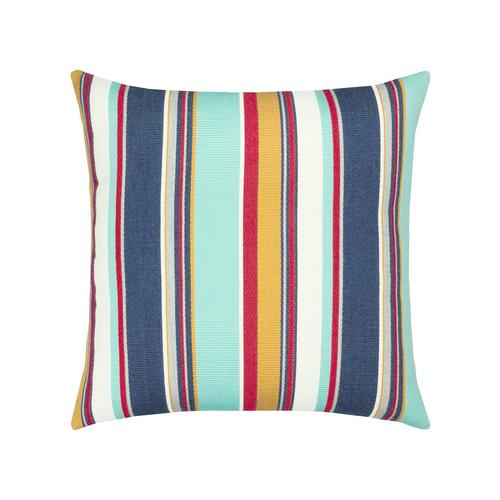 Elaine Smith Sicily Stripe Blue Pillow