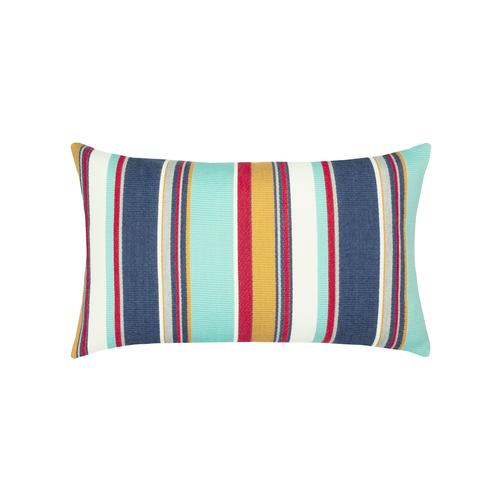 Elaine Smith Sicily Stripe Lumbar Blue Pillow