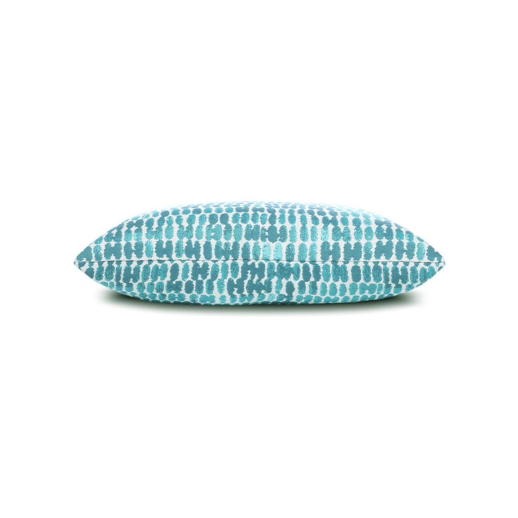Elaine Smith Thumbprint Aruba Blue Pillow