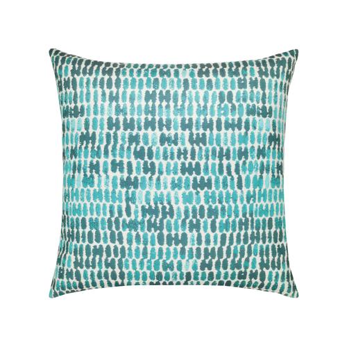 Elaine Smith Thumbprint Aruba Blue Pillow