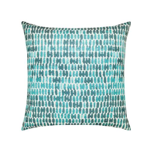 Elaine Smith Thumbprint Aruba Blue Pillow