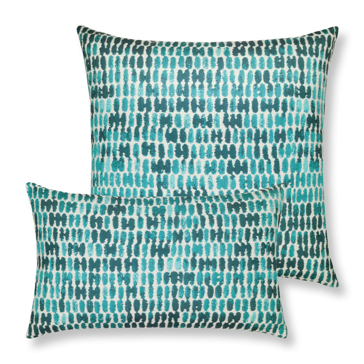 Elaine Smith Thumbprint Aruba Blue Pillow
