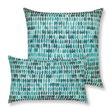 Elaine Smith Thumbprint Aruba Blue Pillow