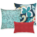 Elaine Smith Thumbprint Aruba Blue Pillow