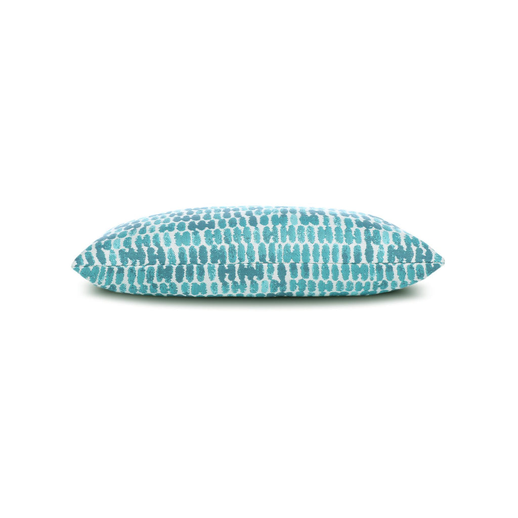Elaine Smith Thumbprint Aruba Lumbar Blue Pillow
