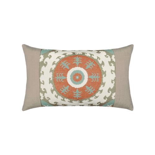 Elaine Smith Suzani Oasis Lumbar Orange Pillow