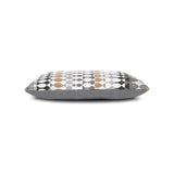 Elaine Smith Modern Oval Dune Lumbar Gray Pillow