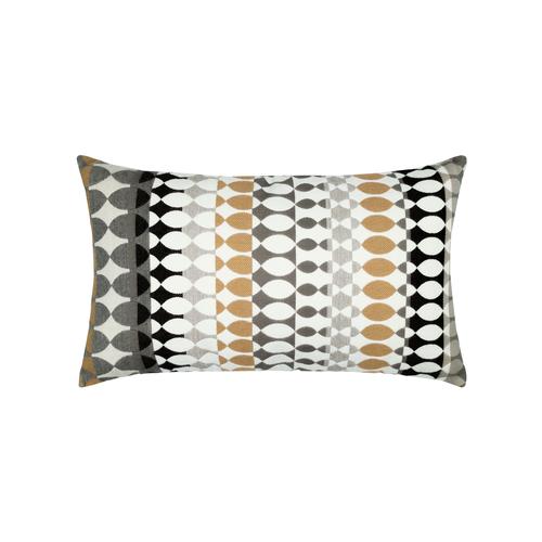 Elaine Smith Modern Oval Dune Lumbar Gray Pillow