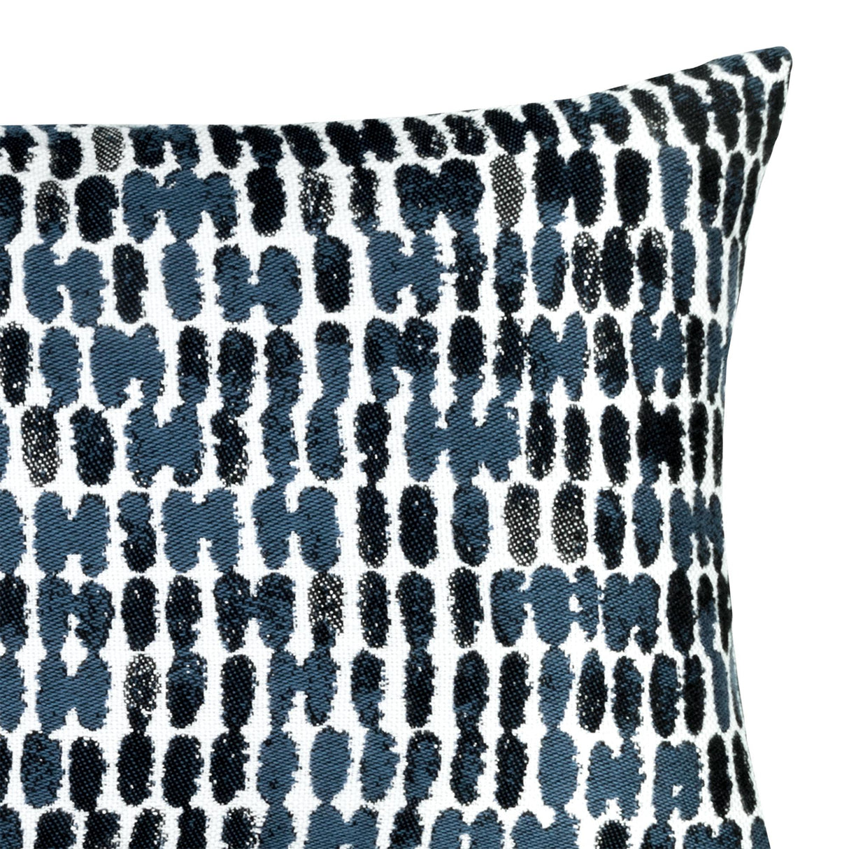 Elaine Smith Thumbprint Indigo Lumbar Blue Pillow