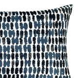 Elaine Smith Thumbprint Indigo Lumbar Blue Pillow