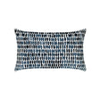 Elaine Smith Thumbprint Indigo Lumbar Blue Pillow