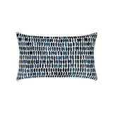 Elaine Smith Thumbprint Indigo Lumbar Blue Pillow