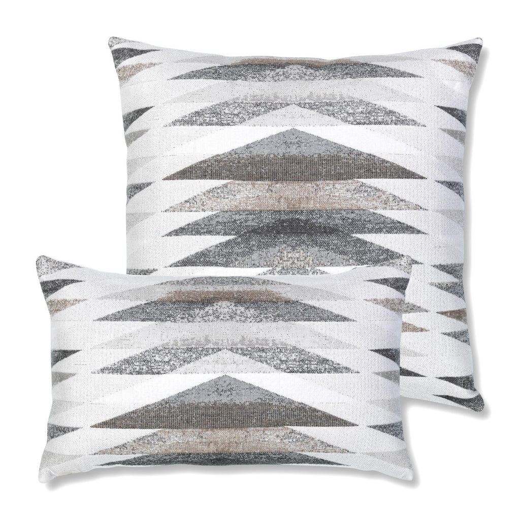 Elaine Smith Symmetry Grigio Lumbar Gray Pillow
