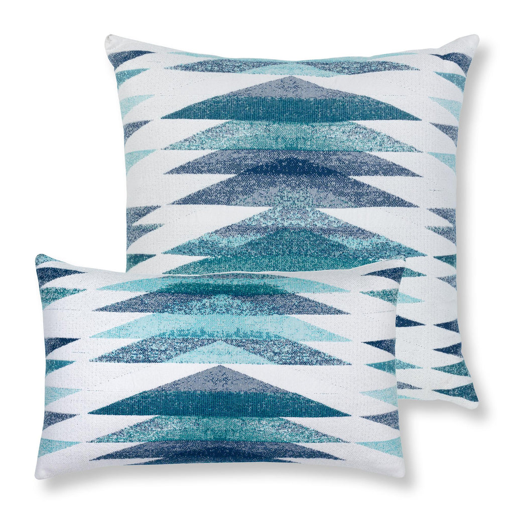 Elaine Smith Symmetry Ocean Lumbar Blue Pillow
