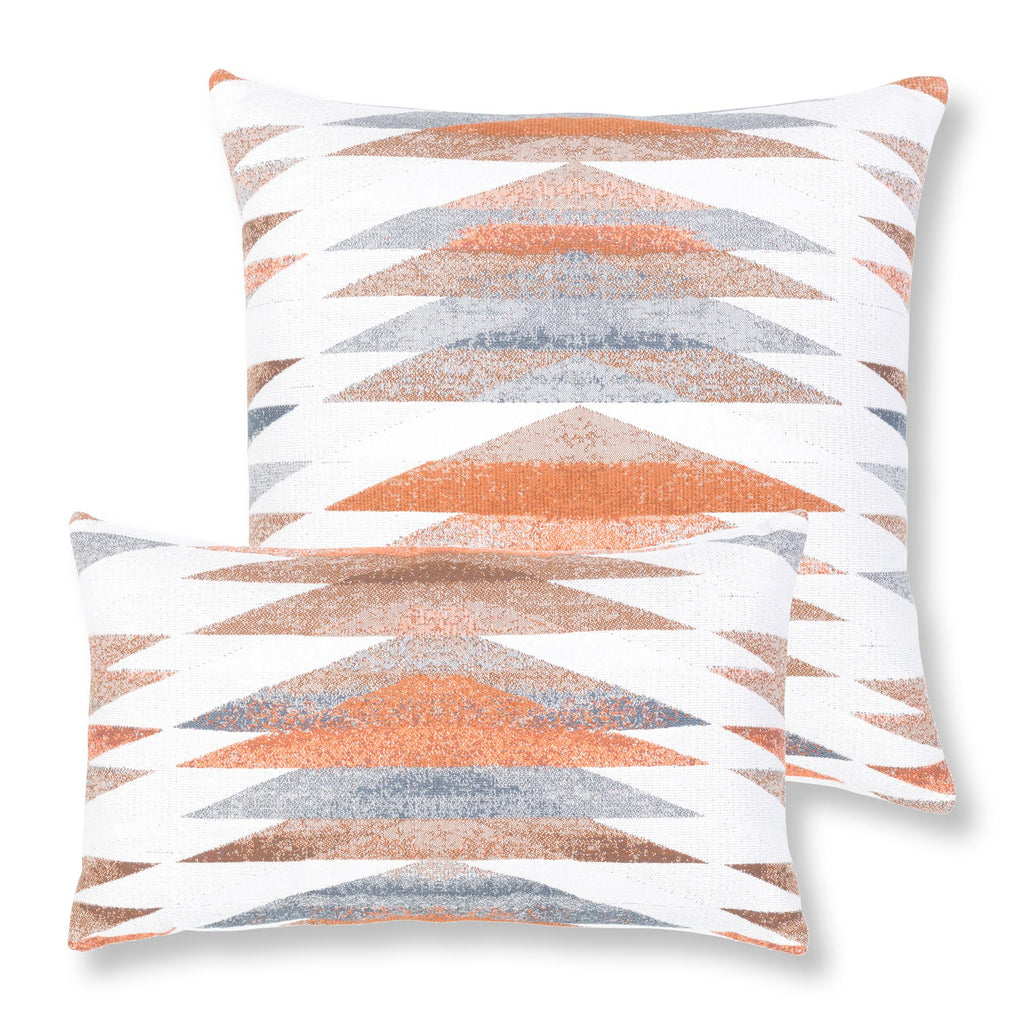 Elaine Smith Symmetry Sunset Lumbar Orange Pillow