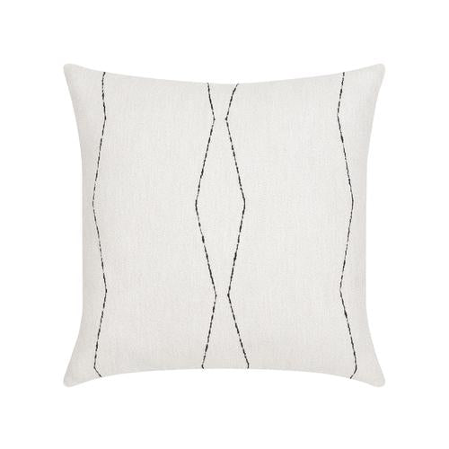 Elaine Smith Oblique Ebony Ivory Pillow