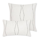 Elaine Smith Oblique Ebony Lumbar Ivory Pillow