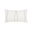 Elaine Smith Oblique Ebony Lumbar Ivory Pillow