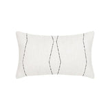 Elaine Smith Oblique Ebony Lumbar Ivory Pillow