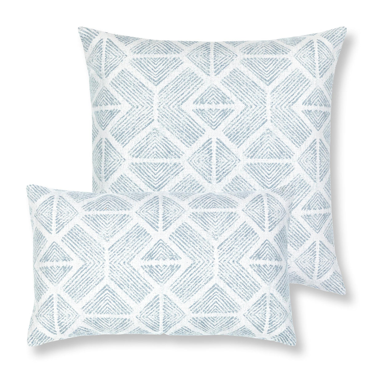 Elaine Smith Bakuba Stream Lumbar Blue Pillow
