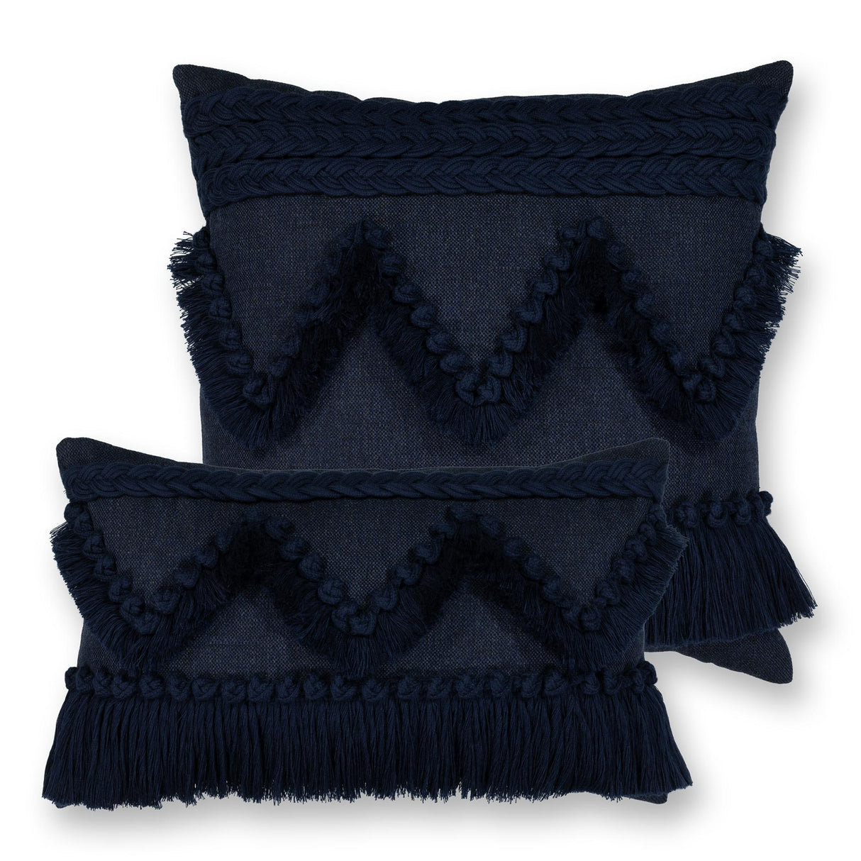 Elaine Smith Tavarua Indigo Lumbar Blue Pillow