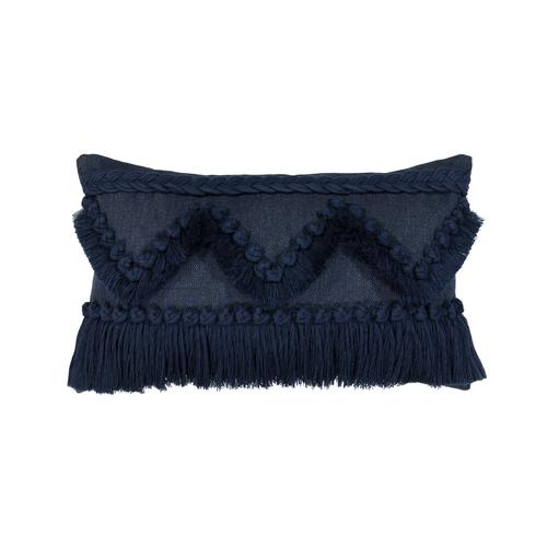Elaine Smith Tavarua Indigo Lumbar Blue Pillow