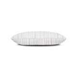 Elaine Smith Luxe Stripe Pebble Lumbar White Pillow
