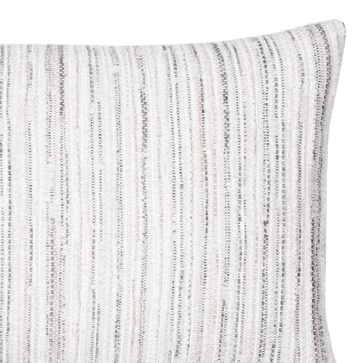 Elaine Smith Luxe Stripe Pebble Lumbar White Pillow