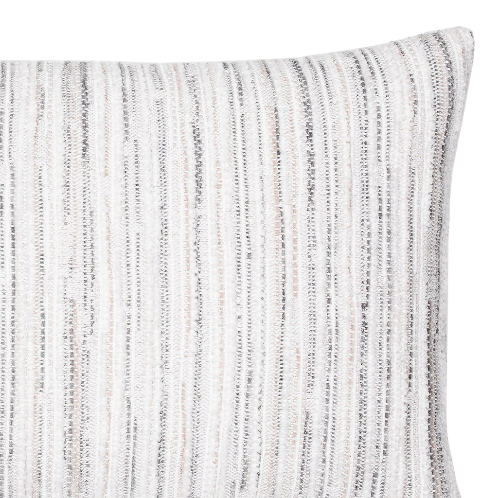 Elaine Smith Luxe Stripe Pebble Lumbar White Pillow