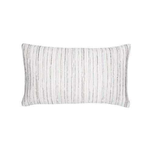 Elaine Smith Luxe Stripe Pebble Lumbar White Pillow