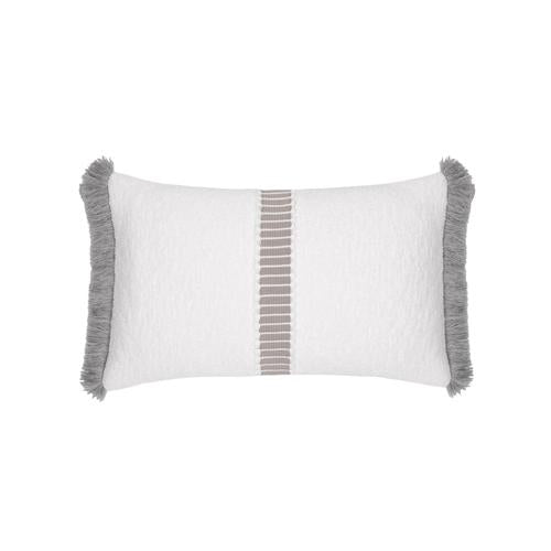 Elaine Smith Plush Ice Lumbar White Pillow